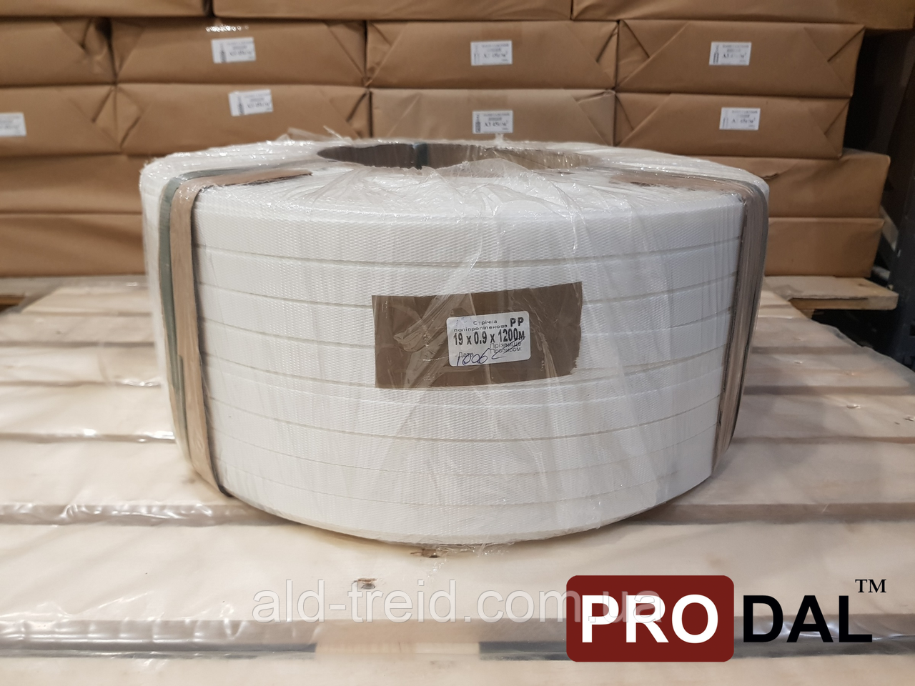 Стрічка поліпропіленова 19*0,9 (1200м) біла