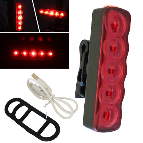 Велоліхтар XFL-101-5LED, waterproof, Li-Ion  акумулятор, ЗУ microUSB, фото 1