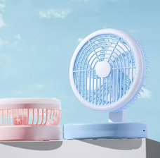 Портативний акумуляторний вентилятор з Led підсвічуванням JK-F665, синій, фото 5