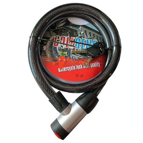 Замок велосипедний 8180, 22*120 тросовий, 2 ключі, фото 1