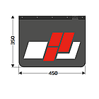 Бризговик (пара) з комплектом кріплень, розмір 450х350, фото 2