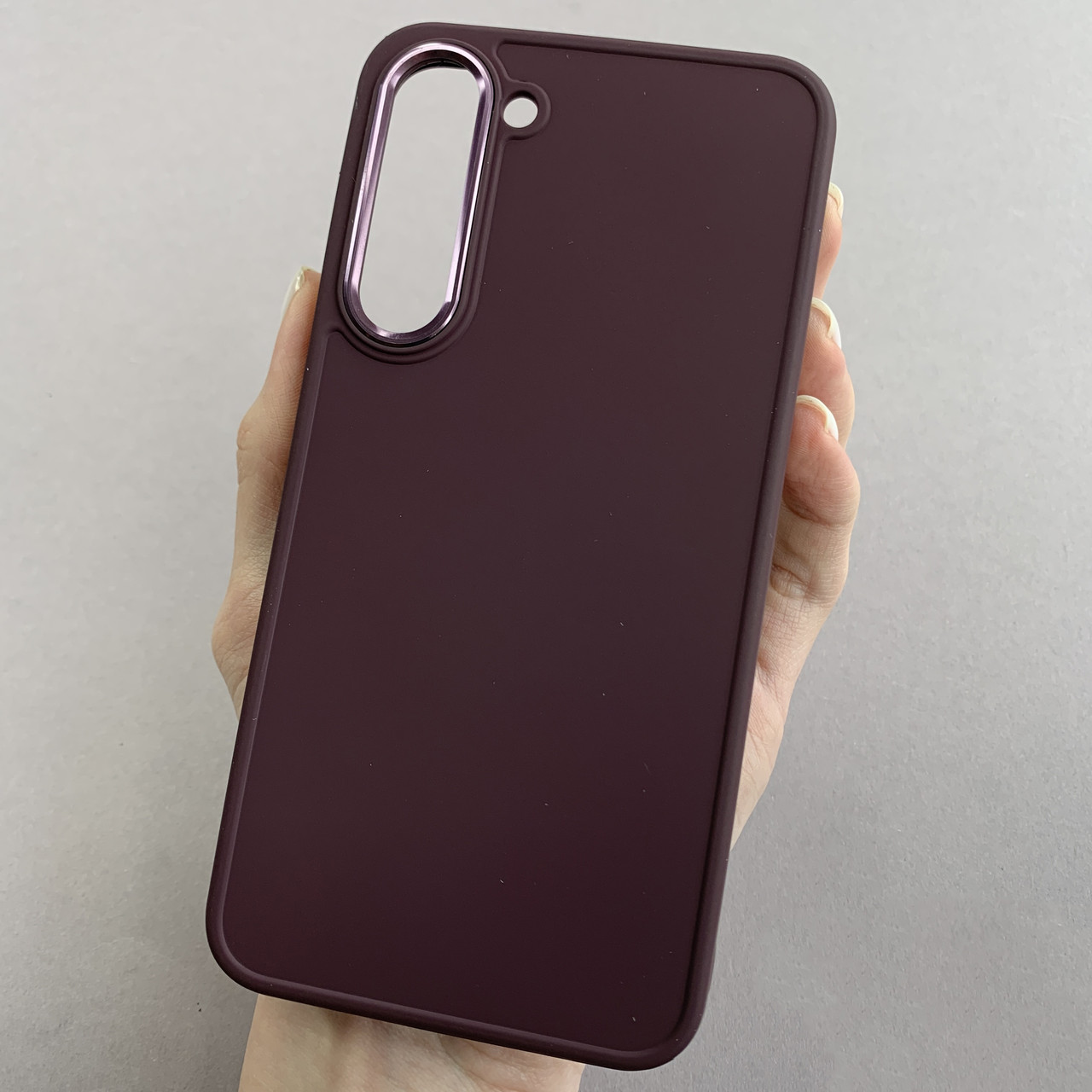 Чохол для Samsung Galaxy S23 Plus чохол матовий з бортиком для камери на самсунг с23 плюс бордовий m4f