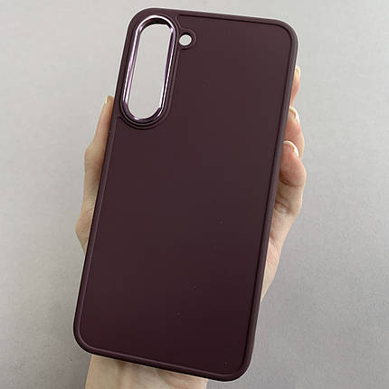 Чохол для Samsung Galaxy S23 Plus чохол матовий з бортиком для камери на самсунг с23 плюс бордовий m4f, фото 1