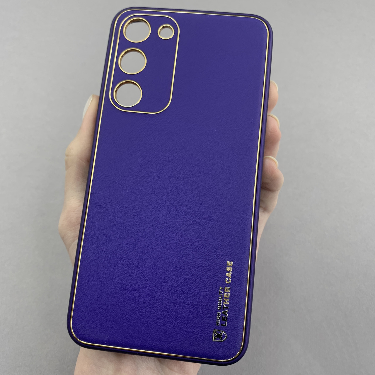 Чохол для Samsung Galaxy S23 Plus шкіряний матовий чохол із захистом камери на самсунг с23 плюс фіолетовий u9h