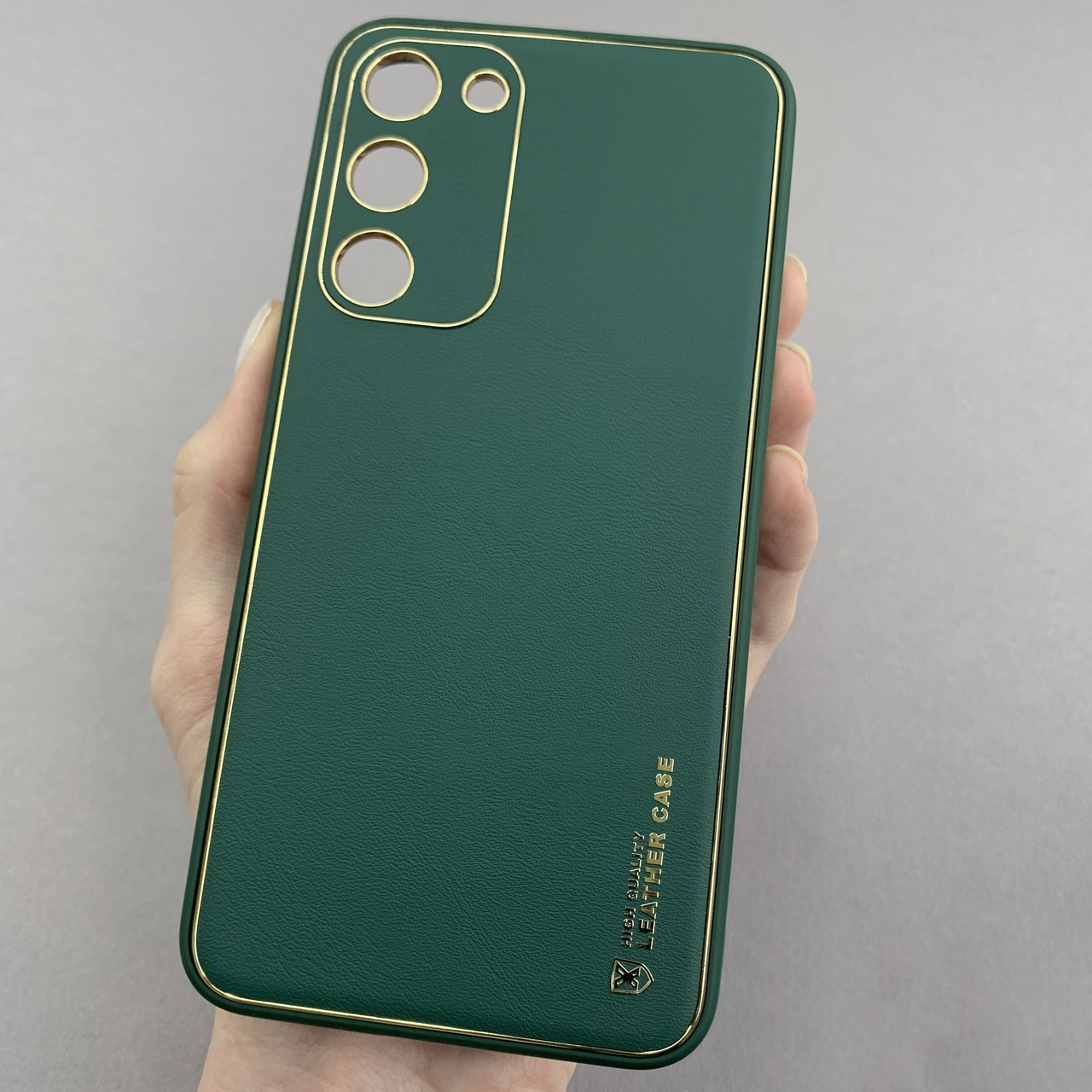 Чохол для Samsung Galaxy S23 Plus шкіряний матовий чохол із захистом камери на самсунг с23 плюс зелений u9h