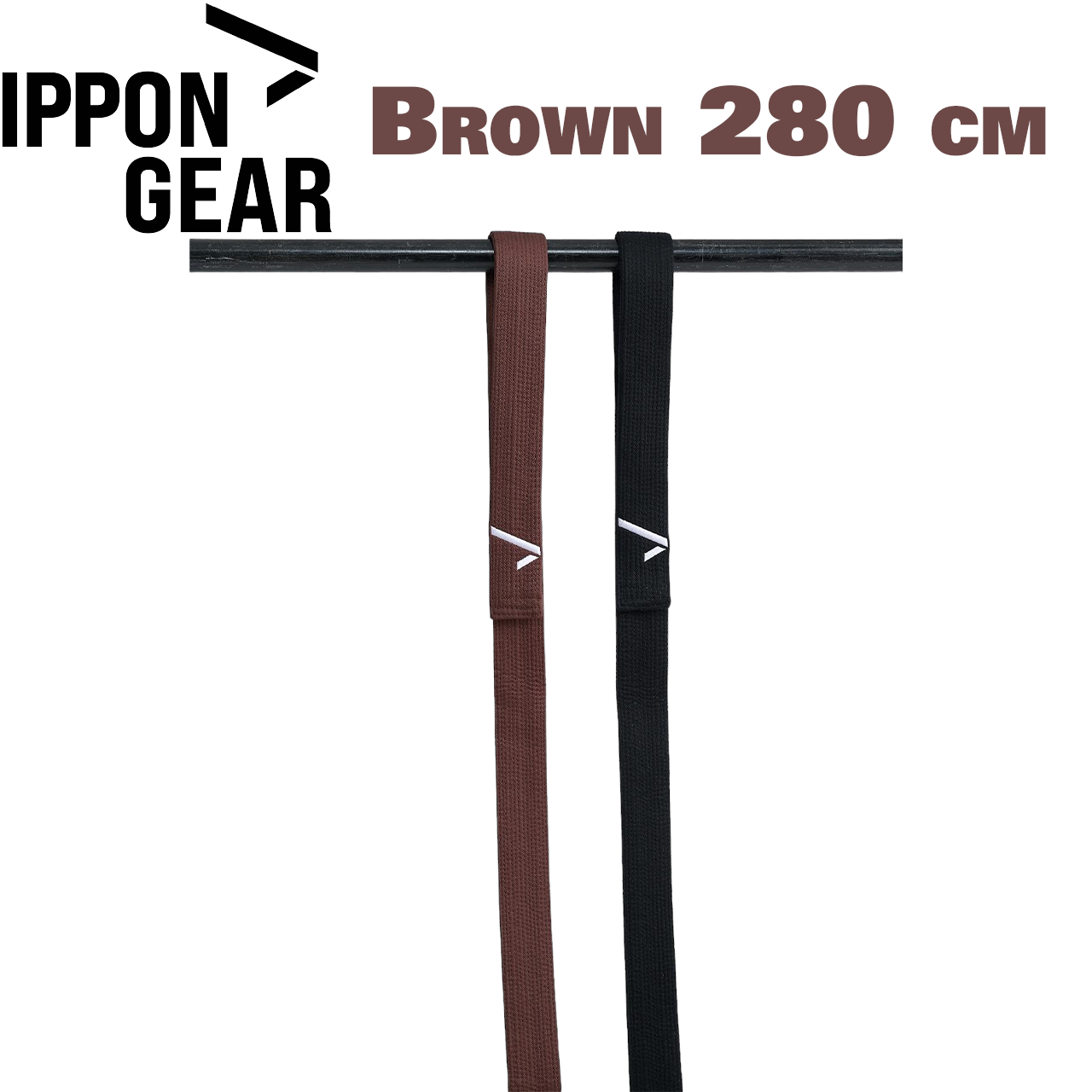 Пояс для кімоно дзюдо для змагань Ippon Gear Judo Belt Elite 2 Brown коричневий довжина 280 см
