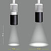 Оглядова LED лампа, фокус, з ручкою та підставкою, біла, Luxamed, фото 7