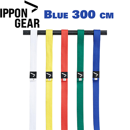 Пояс для кімоно дзюдо Ippon Gear Judo Belt Club 2 Blue синій довжина 300 см, фото 1
