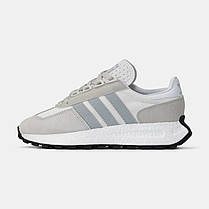 Кросівки Adidas Retropy E5 White Blue / Адідас Ретропі Е5 Білі з Блакитним, фото 3