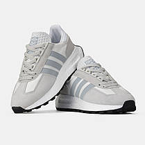 Кросівки Adidas Retropy E5 White Blue / Адідас Ретропі Е5 Білі з Блакитним, фото 6