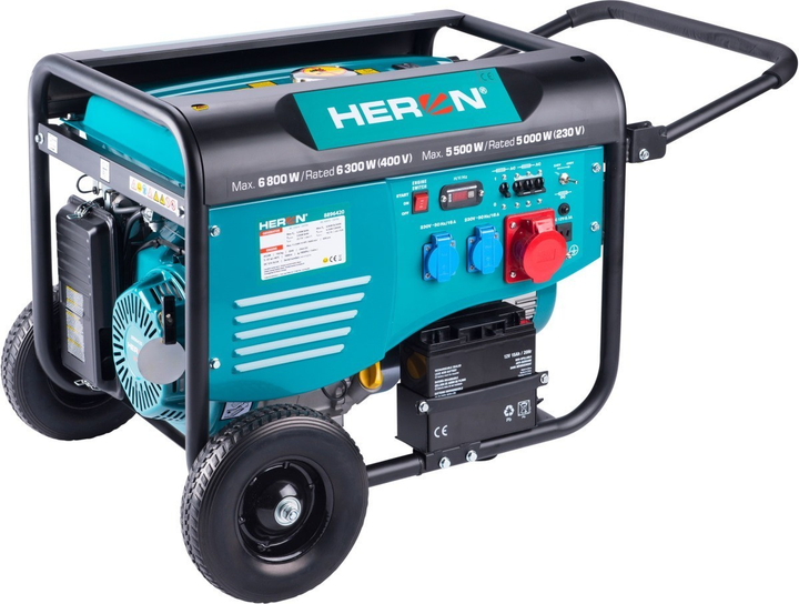 Генератор бензиновий Heron 6.8 кВт AVR три фази + електростарт
