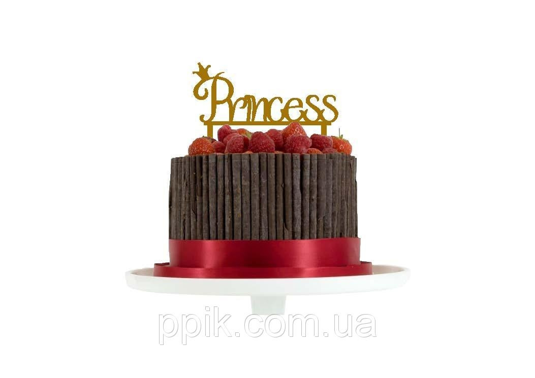 Топпер дерев'яний "Princess" 1 шт.