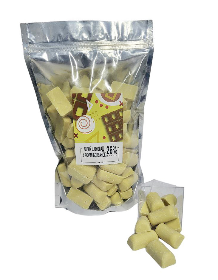 Білий шоколад 26% у формі БОЛВАНОК Україна 0,5 кг