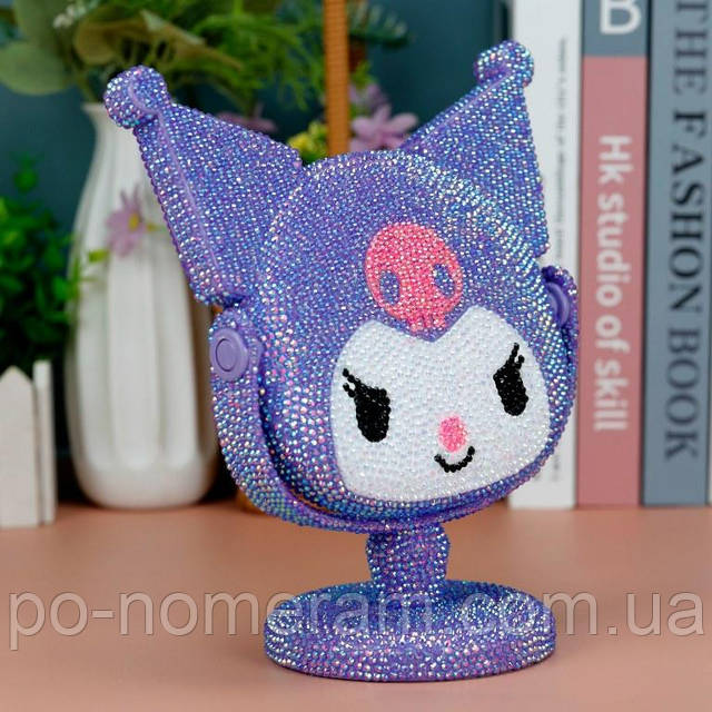 K18 ペンダント Glass Illusion Roman Numerals Зеркало с алмазной мозаикой фиолетовый куроми Никитошка