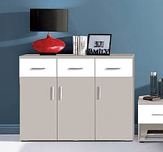 Комод 3Д3Ш з ДСП Франческа Кашемір + Білий Модерн