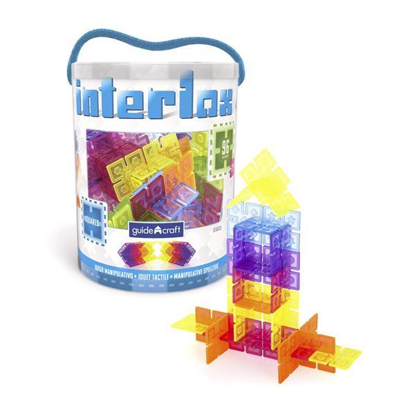 Конструктор Guidecraft Interlox Squares Квадрати, 96 деталей G16835