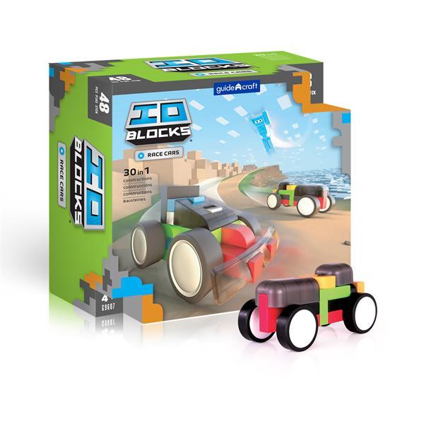 Конструктор Guidecraft IO Blocks Гоночні машини з доповненою 3d реальністю, 48 деталей G9607