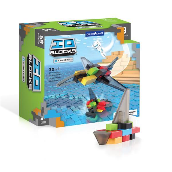 Конструктор Guidecraft IO Blocks Літаки і кораблі з доповненою 3d реальністю, 59 деталей G9608