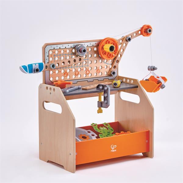 Конструктор Hape Junior Inventor Науковий верстак настільний 58 деталей E3028