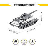 Колекційна модель-конструктор Metal Time T-34/85 танк MT071, фото 9