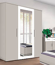 Шафа чотирьохдверна в спальню з ДСП Франческа Кашемір + Білий Модерн