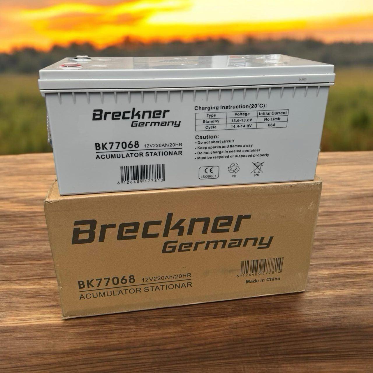 Акумулятор гелевий Breckner GEL 12V 220Ah для джерел безперебійного живлення, 2024 року.