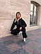 Стильний жіночий літній спортивний костюм кофта худи на блискавці штани палаццо двонитка, фото 3
