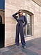 Стильний жіночий літній спортивний костюм кофта худи на блискавці штани палаццо двонитка, фото 5