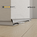Алюмінієвий плінтус / мініплінтус МПА-013, Срібло, фото 3