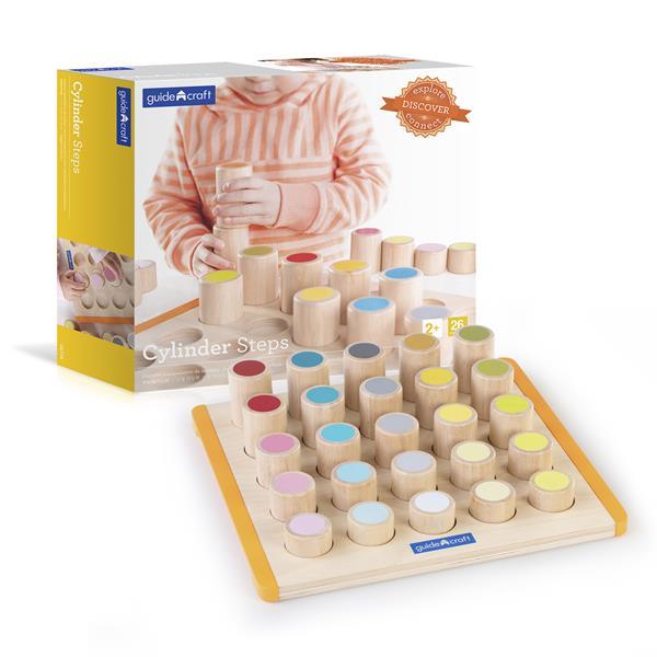 Дерев'яний сортер Guidecraft Manipulatives Кольорові циліндри G6734