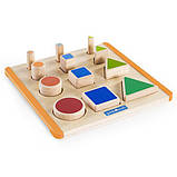 Дерев'яний сортер Guidecraft Manipulatives Фігури і розміри G6737, фото 3
