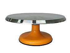 Стійка для торта обертова металева ПОМАРАНЧЕВА