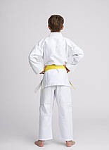 Кімоно для дзюдо дитяче з поясом біле бавовна поліестер Ippon Gear Nxt White щільність 335 гр/м.кв. (160 см), фото 4
