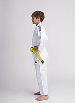 Кімоно для дзюдо дитяче з поясом біле бавовна поліестер Ippon Gear Nxt White щільність 335 гр/м.кв. (160 см), фото 5