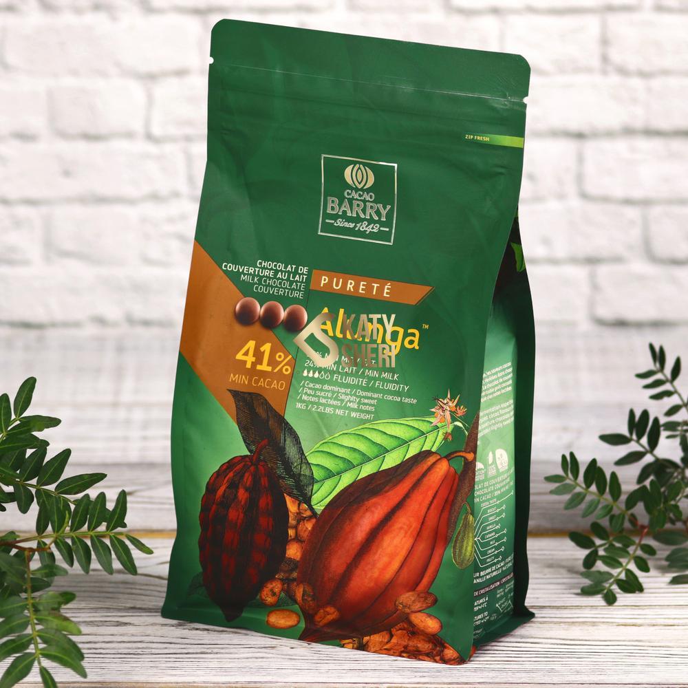 Шоколад кувертюр Alunga 41 % Cacao Barry, 1 кг