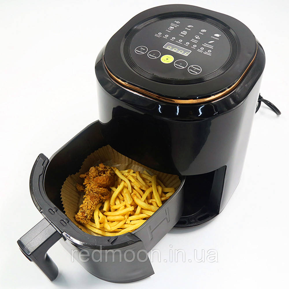 Аерофритниця безмасляна 7,5л, 1400W, A0-8 / Аерогриль електричний / Фритюрниця без олії / Мультипіч
