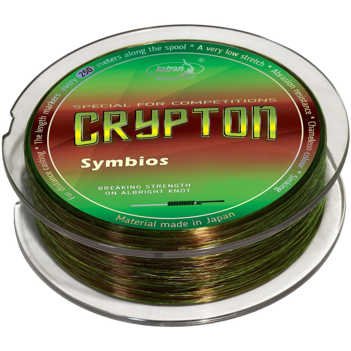Волосінь Katran Crypton Symbios 1000m (neon/brown) 0.286mm 12.78lb/5.8kg, фото 1