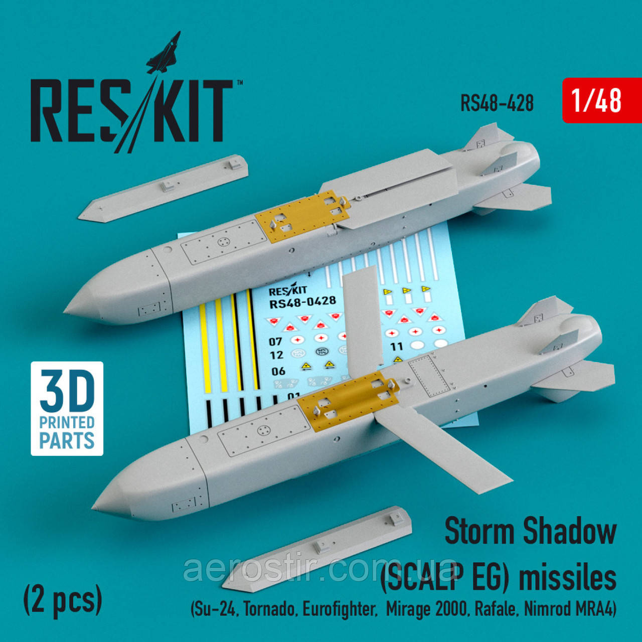 Ракети Storm Shadow (SCALP EG) (2 шт.) 1/48 RES KIT 48-0428