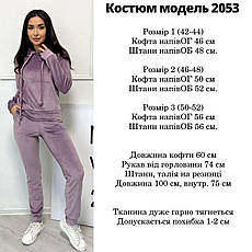 Костюм спортивний жіночий, велюр Sport 42-44, 46-48, 50-52 (6) Сін1524-2053, фото 3