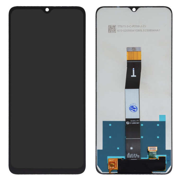 Дисплей (екран) для Xiaomi Redmi 12C/Redmi 11A/Poco C55, чорний, оригінал PRC