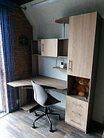 Стіл кутовий Оскар 3д трюфель + дуб сонома шафа з Права