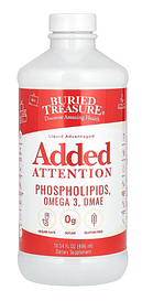 Added Attention 16 fl.oz. Рідка рослинна формула для концентрації та уваги, 473мл, строк до 4/11/2026