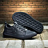 Чоловічі шкіряні кеди (натуральна шкіра) чорні демісезонні, кеди для чоловіків на весну осінь, розмір 40-45, фото 5