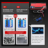 Десульфататор, регенератор олив'яно-кислотних АКБ 12/24/36/48V LED (2 А крокодили обновив, синій), фото 6