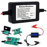 Десульфататор, регенератор олив'яно-кислотних АКБ 12/24/36/48V LED (2 А крокодили обновив, синій), фото 7