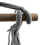 Підвісне крісло гамак бразильський Gardlov 2 подушки, сіре (23671), фото 7