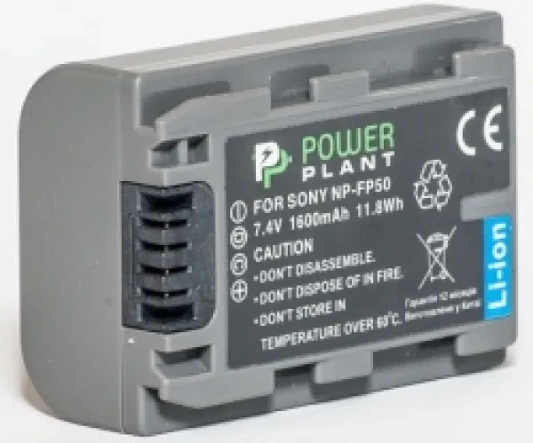 Акумулятор для фотоапарата PowerPlant Sony NP-FP50 1600mAh