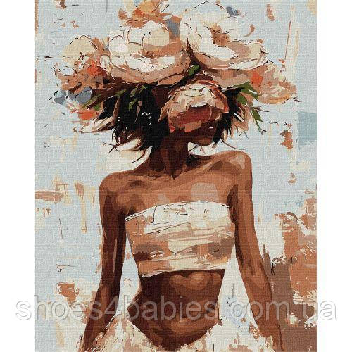 Картина за номерами "Квітковий капелюх" 40х50 см