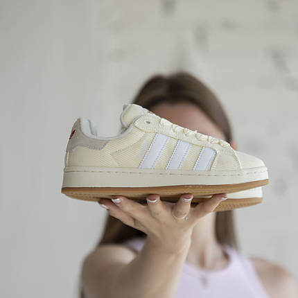 Жіночі Кросівки Adidas Campus 00s Off White Beige White / Адідас Кампус 00 Офф Вайт Бежеві з Білим, фото 1