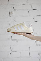 Жіночі Кросівки Adidas Campus 00s Off White Beige White / Адідас Кампус 00 Офф Вайт Бежеві з Білим, фото 4
